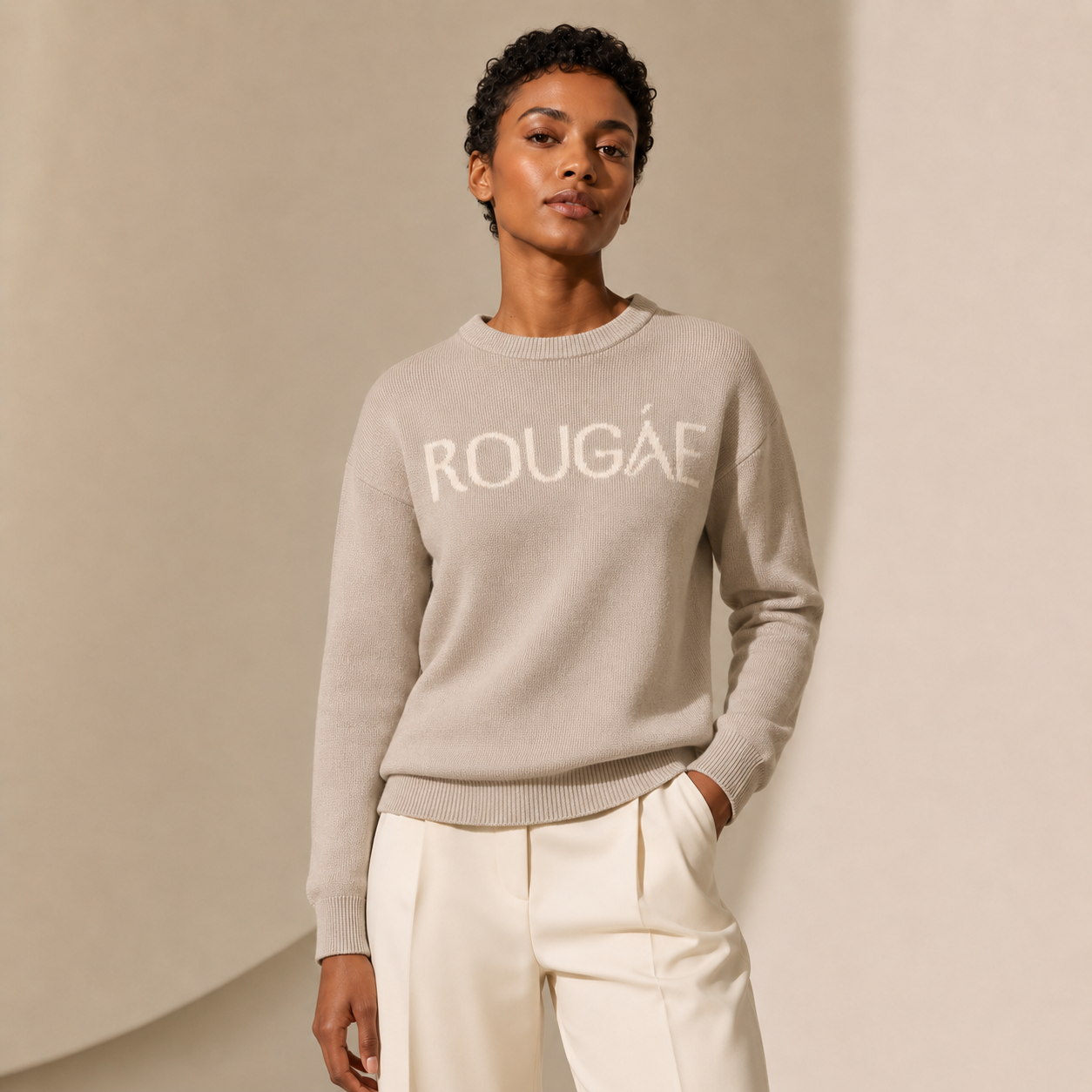 ROUGÁE Sweater - Sandy Fawn